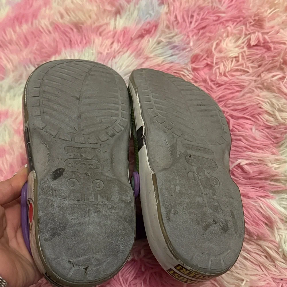 CROCS Kids Water Shoes - Green and Purple